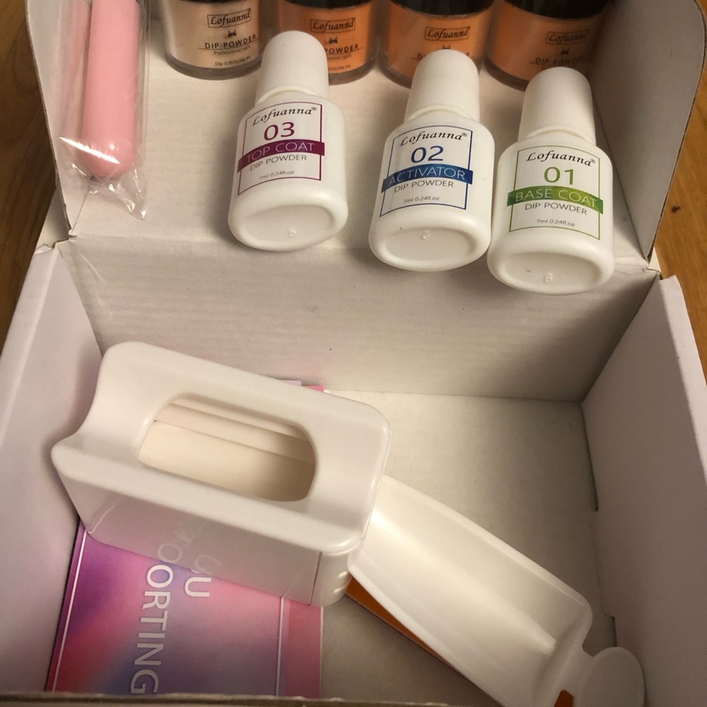 Lofuanna Dip Powder Starter Kit with Base, Activator & Top Coat